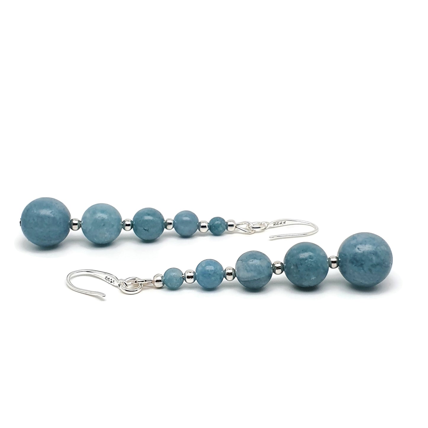 Colourful Chalcedony Beaded Graduated Long Dangle Drop Boho Earrings